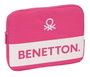 Benetton Housse d'ordinateur portable 11,6" Raspberry 31x23x2 cm en polyester 600D - Pour enfants 3 ans et plus, rose fuchsia