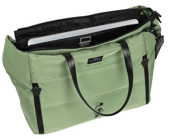 Safta Sac pour ordinateur portable 14,1'' avec poche Minnie Mouse Mint Shadow 54x31x17 cm - Vert militaire