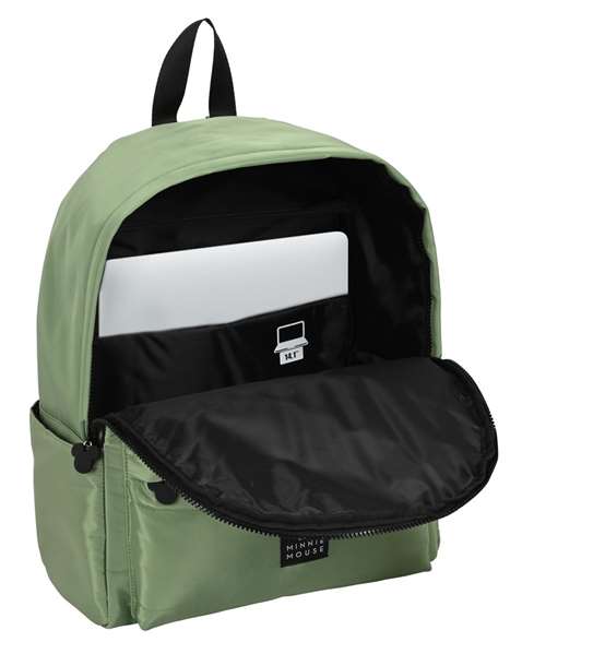 Safta Sac à dos pour ordinateur portable 14,1 pouces Minnie Mouse Mint Shadow - 31 x 40 x 16 cm, vert militaire, matériau renforcé Safta Sac à dos pour ordinateur portable 14,1 pouces Minnie Mouse Mint Shadow - 31 x 40 x 16 cm, vert militaire, matériau renforcé