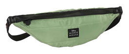 Safta Riñonera Minnie Mouse Mint Shadow - Bandeau lombaire adulte Minnie Mouse vert militaire 41x15.5x7 cm, 3+ ans, en tissu taslon rembourré