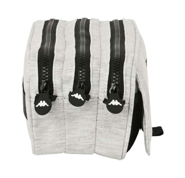 Safta Portatodo Triple Big Kappa "Grey Knit" Valise d'Organisation pour Enfant 3 Ans - 21.5 x 10 x 8 cm - Gris