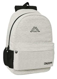 Safta Sac à dos Mochila Adapt.Carro Kappa "Grey Knit" 30x46x14, transformable en chariot, gris, pour âge 3 à 99 ans