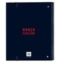 F.C. Barcelona Carpeta 4 anillos 35 mm con recambio corporativa 27x32x3.5, 600D polyester, azul marina, âge minimum 3 ans