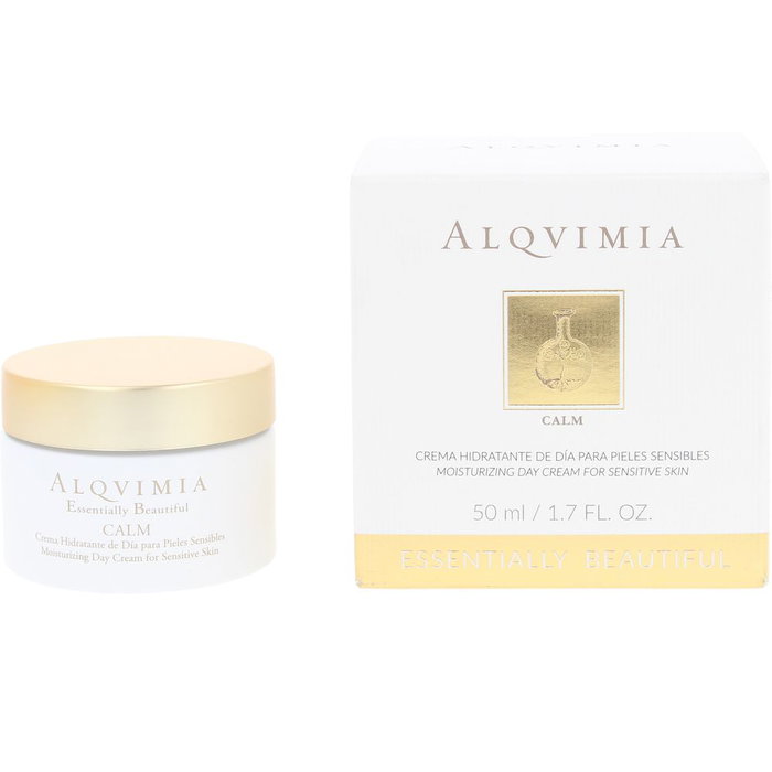Alqvimia Crème Calme Essentiellement Belle 50 ml - Crème apaisante et hydratante pour peaux sensibles
