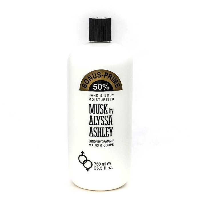 Alyssa Ashley Lait Hydratant pour le Corps 750 ml - Musk, notes Floral Boisée Musc, Bergamote, Cardamome, Héliotrope, Santal Alyssa Ashley Lait Hydratant pour le Corps 750 ml - Musk, notes Floral Boisée Musc, Bergamote, Cardamome, Héliotrope, Santal