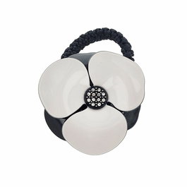 Araban Serre-tête Fleur 3 Pétales Blanc avec Strass - Serre-tête Décoratif pour Cheveux