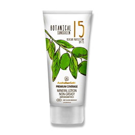 Australian Gold Crème Solaire Lotion Botanique SPF 15, Protection UVA/UVB à Base Minérale, Parfum Agrumes, 147 ml
