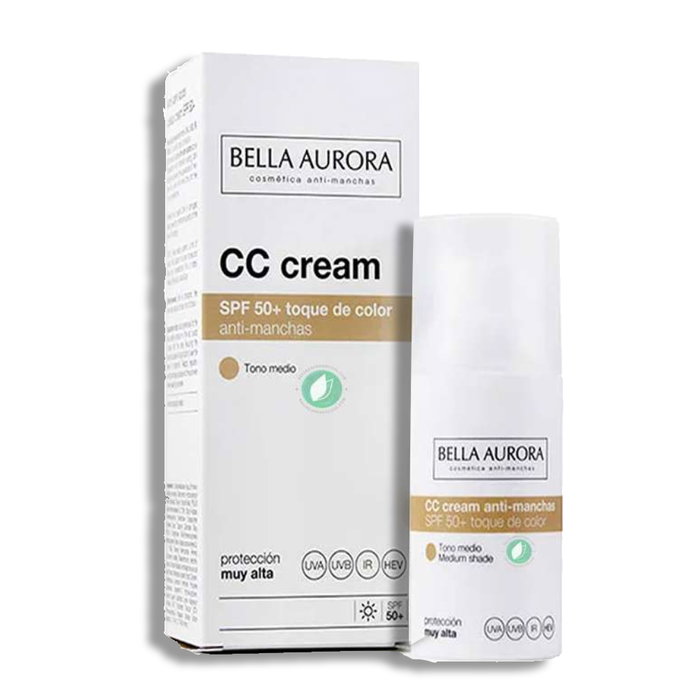 Bella Aurora CC CREAM anti-taches SPF50+ tono medio