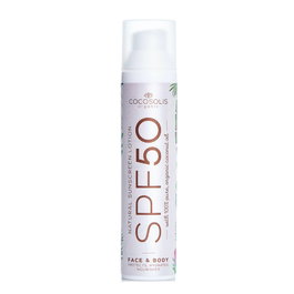 Cocosolis Lotion Solaire Naturelle SPF50 Protection UVA/UVB 100ml - Filtre Minéral Non-Nano, Invisible, Formule Bio à l'Huile de Framboise, Visage et Corps