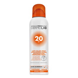 Deborah Dermolab Lait Solaire Spray SPF 20 Protecteur Corps - Haute Protection UVA/UVB, Résistant à l'Eau, Texture Légère