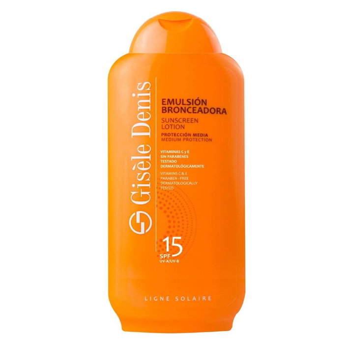 Gisele Denis Émulsion Bronzante SPF15 400 ml - Hydratante et Protectrice Anti-Âge pour un Bronzage Naturel et Uniforme Gisele Denis Émulsion Bronzante SPF15 400 ml - Hydratante et Protectrice Anti-Âge pour un Bronzage Naturel et Uniforme