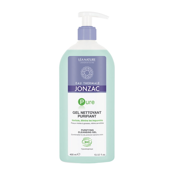 Jonzac Pure Gel Nettoyant Purifiant 400 mL pour le Visage - Soin de Peau