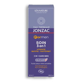Jonzac Soin 3 en 1 pour Homme - Gel Douche, Shampooing et Après-Shampooing - Flacon de 50 mL