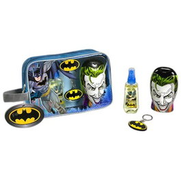 Lorenay Coffret Batman avec Eau de Toilette 90 ml, Gel Douche, Nécessaire et Porte-clés