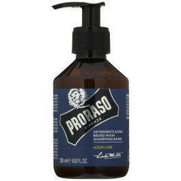 Proraso Shampoing pour Barbe Citron Azur Lime 200 ml - Nettoyant Doux à Base d'Ingrédients Naturels, Sans Parabènes ni Silicones