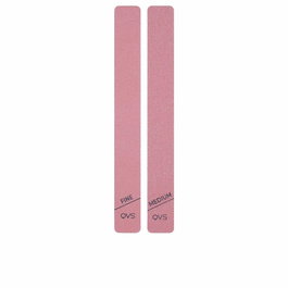 QVS Lime à ongles double face pour manucure avec revêtement vert, outil de préparation des ongles naturels ou artificiels
