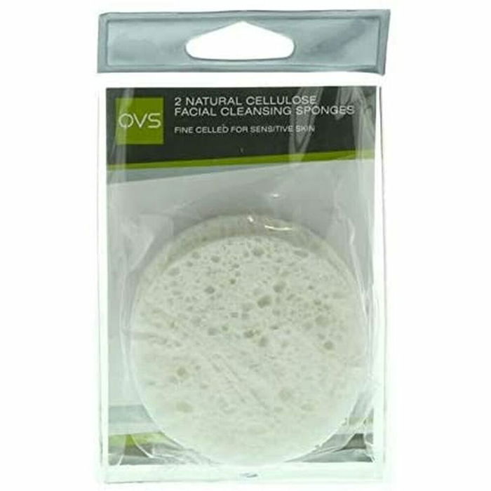 Éponge Faciale QVS 2523516 Cellulose Blanc (2 uds) Éponge Faciale QVS 2523516 Cellulose Blanc (2 uds)