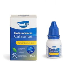 Senti2 Gouttes Oculaires Calmantes avec Hamamelis et Calendula, Soulagent les Démangeaisons et Irritations Oculaires, Compatibles Lentilles de Contact, Flacon 10 mL