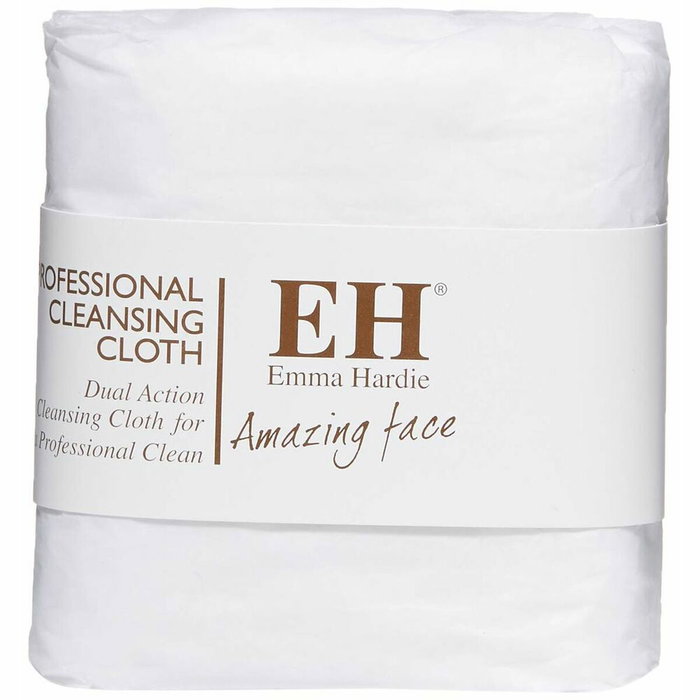 Emma Hardie Paquet de Lingettes de Nettoyage Facial Dual-Action 3 Pièces, Deux côtés en Microfibre et Mousseline, Pour une Peau Douce et Exfoliée, Lavable en Machine