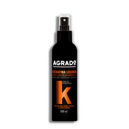 Agrado - Sérum à la Kératine Liquide Anti-Frisottis 200 ml - Soin Restructurant pour Cheveux Bouclés, Douceur et Vitalité