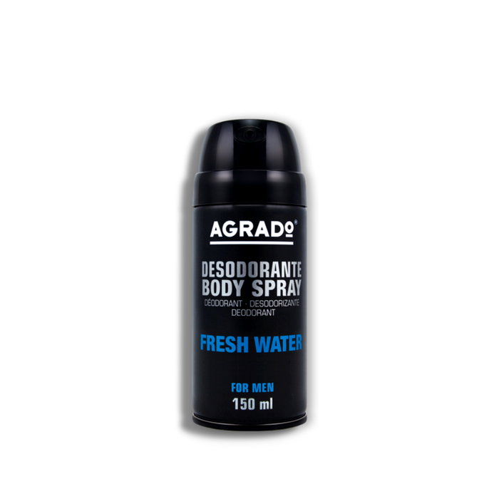 Agrado Désodorisant Spray pour Homme Fresh Water, Déodorant et Body Spray avec Aromas Masculins Intenses, Parfum de Fraîcheur Durable, Flacon 210 ml Agrado Désodorisant Spray pour Homme Fresh Water, Déodorant et Body Spray avec Aromas Masculins Intenses, Parfum de Fraîcheur Durable, Flacon 210 ml