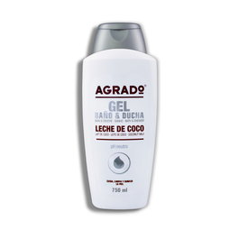 Agrado Gel Douche et Bain 750ml Lait de Coco, Hydratant et Nourrissant pour la Peau