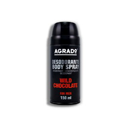Agrado Déodorant Body Spray Wild Chocolate pour Homme - Arôme Chocolat Intense, Protection Longue Durée
