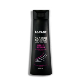 Agrado Shampoing Professionnel Intense Shine 400 ml - Brillance & Hydratation avec Protéines de Soie et Collagène