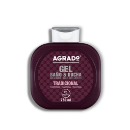 Agrado Gel Douche Traditionnel 750 ml - Parfum Original, PH Neutre, Dermatologiquement Testé