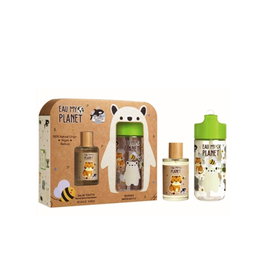 Air-Val Eau My Planet - Coffret-cadeau Eau de Toilette 100 ml + Bouteille d'eau réutilisable - Fragancia frutal unisexe et durable, plus de 95% d'ingrédients naturels, marque Disney
