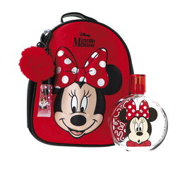 Cartoon Minnie Trousse de toilette set 4 pcs eau de toilette 100ml gloss porte-clés pompon femme