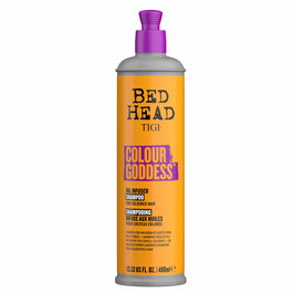 TIGI Bed Head Colour Goddess Shampooing Infusé à l'Huile pour Cheveux Colorés, Formule Nourrissante et Protectrice, 400 ml