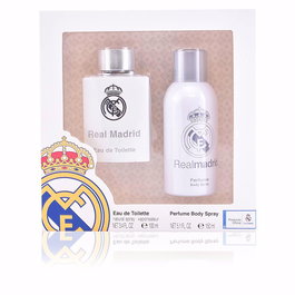 Air-Val Set Real Madrid - Eau de toilette 100 ml + Spray corporel 150 ml - Coffret cadeau pour fans - Parfum et soin