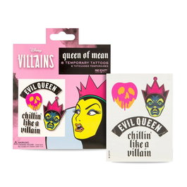 Mad Beauty - Lot de tatouages temporaires décoratifs sur le thème des vilains - Stickers pour la peau