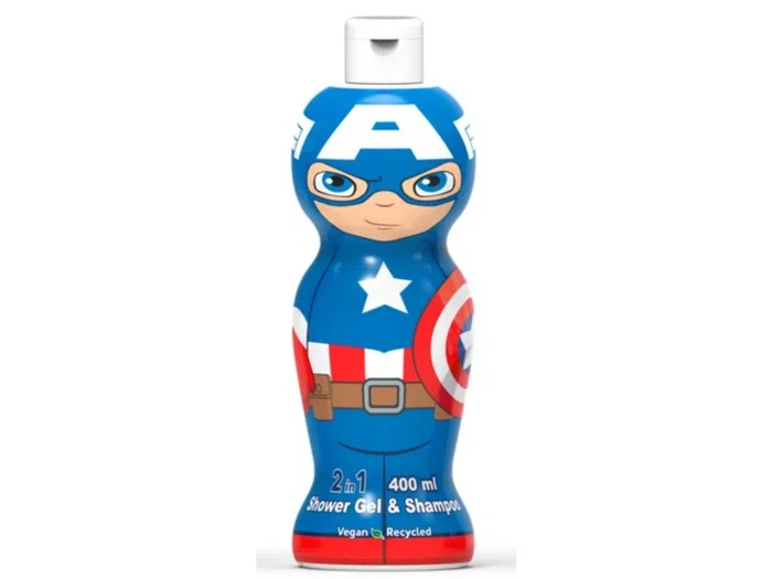 Air-Val Marvel Captain America Gel douche & shampooing 2 en 1, 400 ml Air-Val Marvel Captain America Gel douche & shampooing 2 en 1, 400 ml