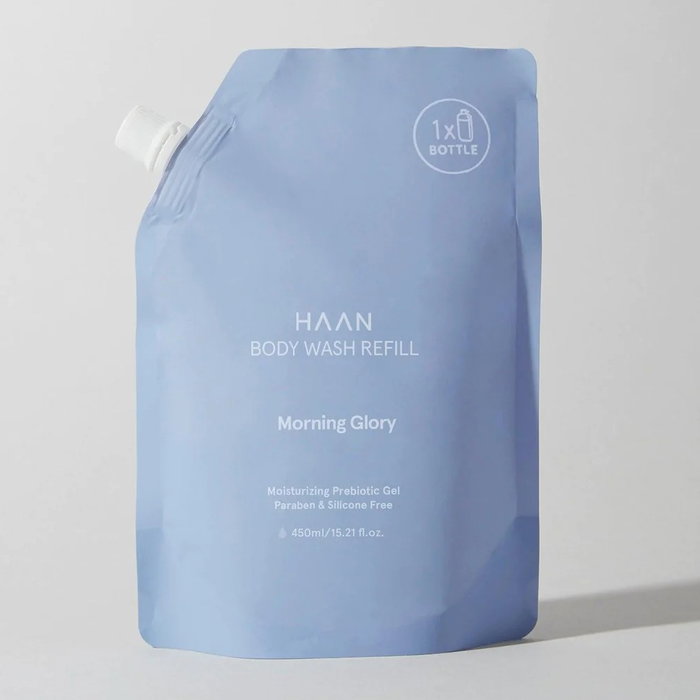 Haan Gel douche rechargeable Morning Glory 450 mL - Gel nettoyant corporel prébiotique, notes florales et pamplemousse, à base d'aloe vera et 87% d'ingrédients naturels Haan Gel douche rechargeable Morning Glory 450 mL - Gel nettoyant corporel prébiotique, notes florales et pamplemousse, à base d'aloe vera et 87% d'ingrédients naturels