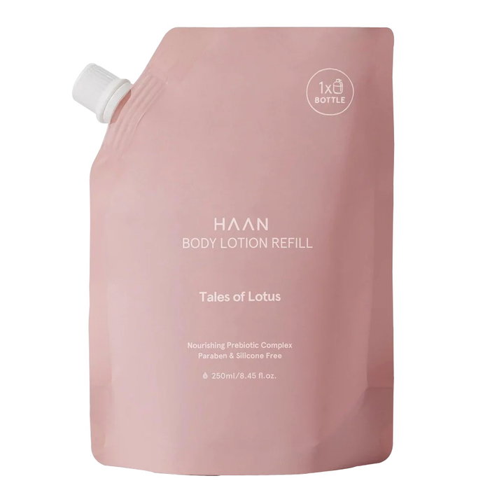 Haan Lait Corporel Recharge Tales of Lotus 250ml - 97% d'ingrédients naturels, Silanol, Prébiotiques, Aloe Vera - Hydratation et Fermeté Haan Lait Corporel Recharge Tales of Lotus 250ml - 97% d'ingrédients naturels, Silanol, Prébiotiques, Aloe Vera - Hydratation et Fermeté