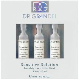 Dr Grandel - Ampoule Sensitive Solution, Concentré Calmant pour Peaux Sensibles et Irritées, Apaisant, sans Parfum, Riche en Actifs, Équilibre le Microbiome