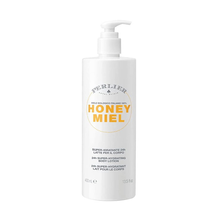 Perlier Lait pour le Corps Super Hydratant 24h - Enrichi à la Miel d'Acacia Bio et Gelée Royale Fraîche, Sans Parabènes, Absorption Rapide Perlier Lait pour le Corps Super Hydratant 24h - Enrichi à la Miel d'Acacia Bio et Gelée Royale Fraîche, Sans Parabènes, Absorption Rapide