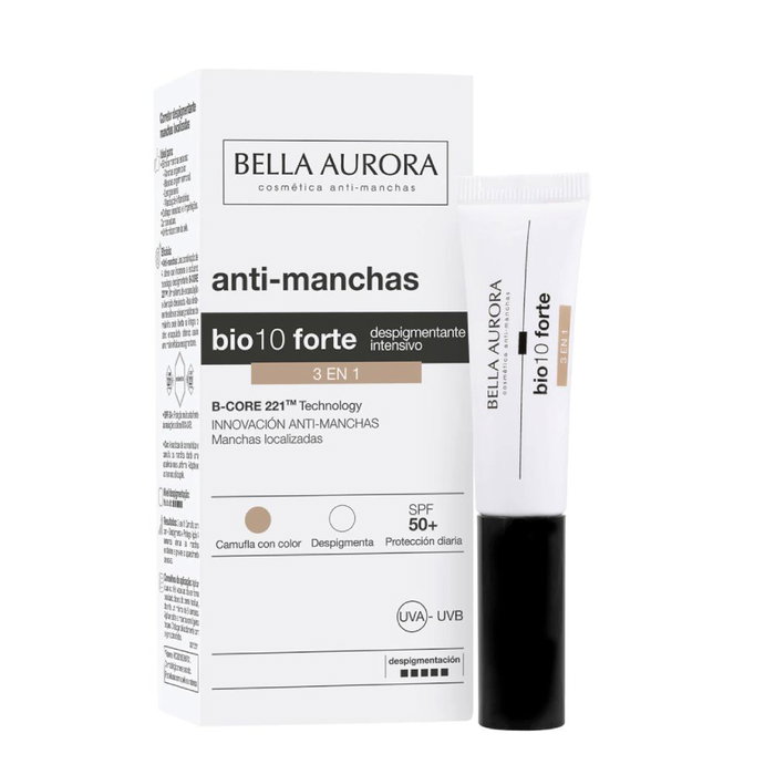 Bella Aurora BIO 10 FORTE Anti-cernes local 3 en 1 SPF50 10 ml