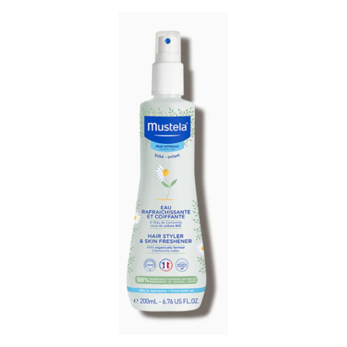 Mustela Eau de Coiffage Rafraîchissante 200ml avec Camomille Bio - Pour Bébés et Enfants, Aide au Démêlage, Parfum et Brillance Délicats Mustela Eau de Coiffage Rafraîchissante 200ml avec Camomille Bio - Pour Bébés et Enfants, Aide au Démêlage, Parfum et Brillance Délicats