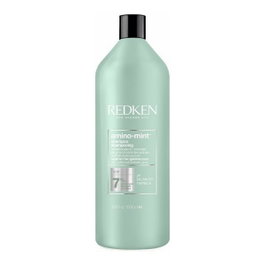 Redken - Shampoing Amino Mint Raffraîchissant 1000 mL - Nettoie en Douceur et Hydrate - Format Flacon Pump
