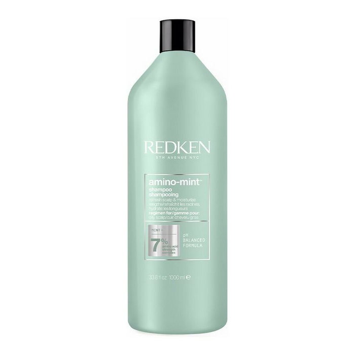 Redken - Shampoing Amino Mint Raffraîchissant 1000 mL - Nettoie en Douceur et Hydrate - Format Flacon Pump Redken - Shampoing Amino Mint Raffraîchissant 1000 mL - Nettoie en Douceur et Hydrate - Format Flacon Pump