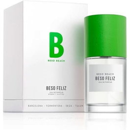 Beso Beach Parfum Eau de Parfum Beso Feliz 100 ml - Senteur Boisée et Balsamique, Notes de Cannabis