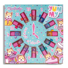 Martinelia Yummy Clock Kit de 12 Vernis à Ongles - Ensemble de Manucure Complet, Couleurs Variées (Bleu, Vert, Rouge, Rose, Orange)