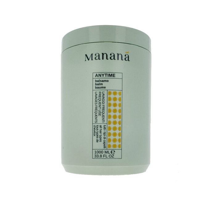 Mananá Anytime Balsamo - Balsame conditionneur professionnel, revitalise et fait briller les cheveux, 1000 mL Mananá Anytime Balsamo - Balsame conditionneur professionnel, revitalise et fait briller les cheveux, 1000 mL