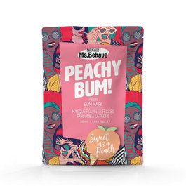 Mad Beauty Ms Behave Masque Fessier Pêche Biodegradable et Hydratant - Soin Ludique et Humoristique