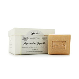 Gamila Secret Pain de Savon Nettoyant Parfumé Spearmint Sparkle, Pour le Visage et le Corps, 115 g