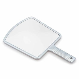 Termix Miroir de coiffure professionnel rectangulaire, manche ergonomique, image grossie sans distorsion, couleur argent, 22 x 36.2 cm