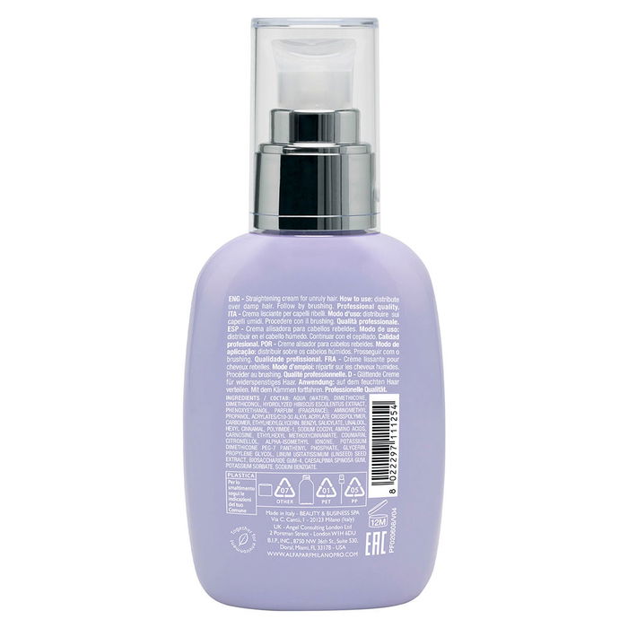 Alfaparf Milano SEMI DI LINO SMOOTH Crème Lissante 125 ml Anti-Frisottis Protection Chaleur
